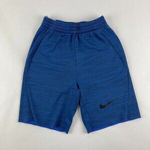Nike Dri Fit Shorts Boys Large Blue Drawstring Rough Hem